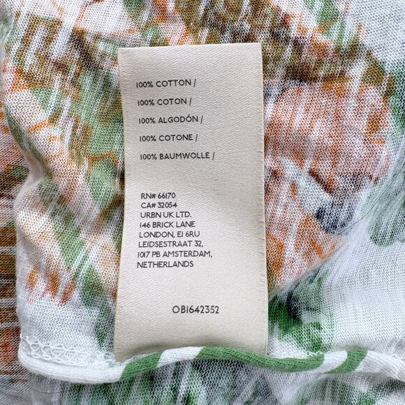 Anthropologie Maeve Boxy Floral Cropped Graphic Tee Size Medium - Picture 6 of 8